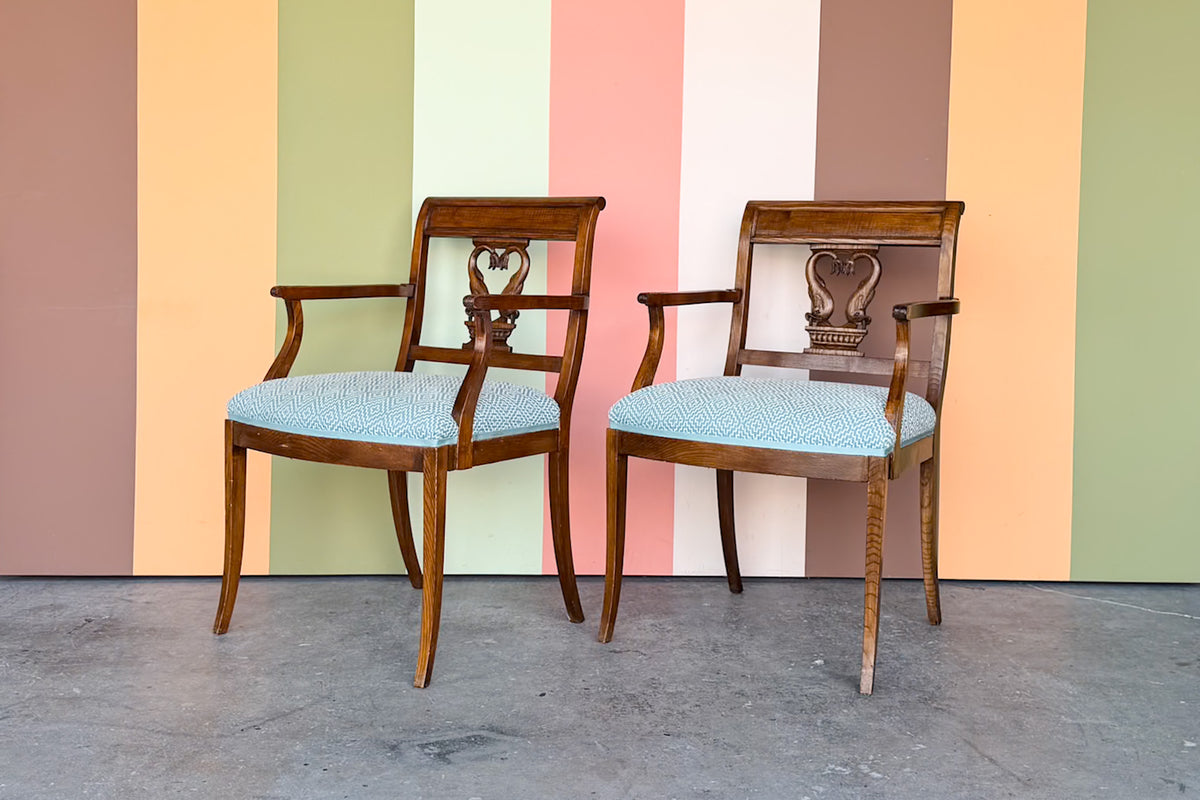 Pair of Handsome Koi Fish Arm Chairs
