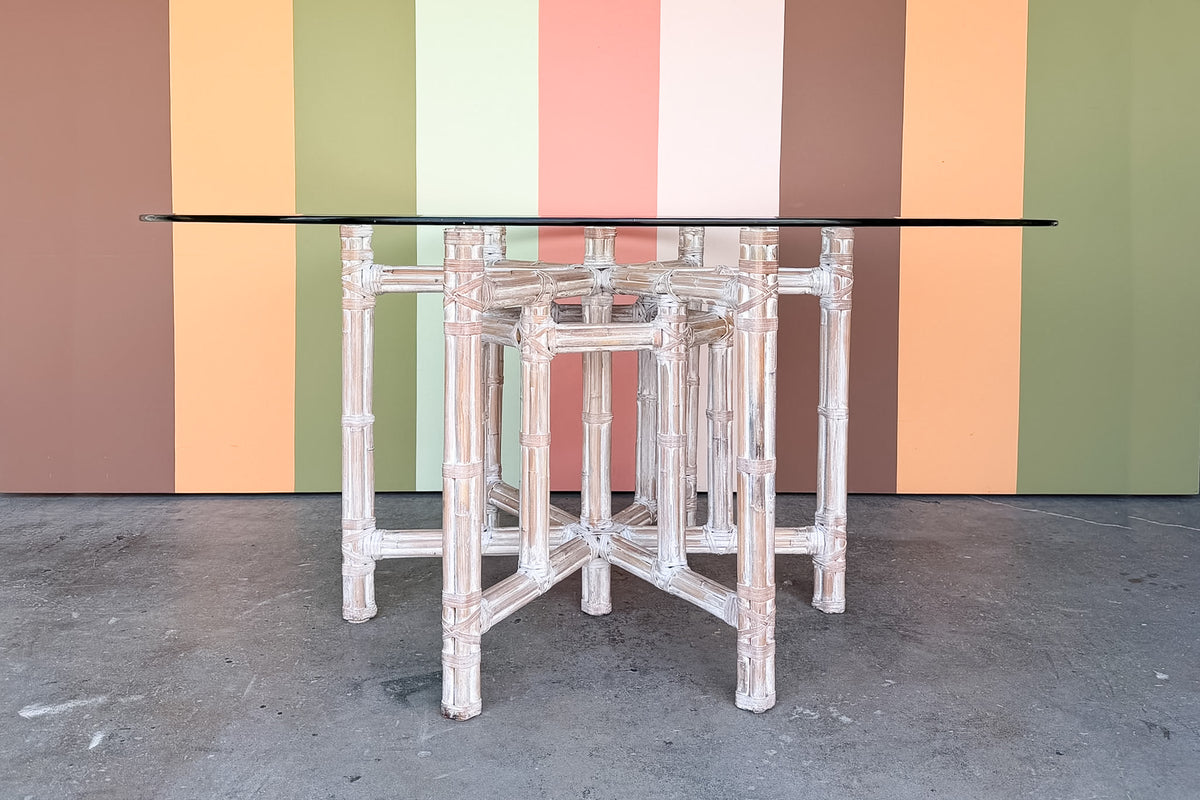 McGuire Style Bamboo Dining Table