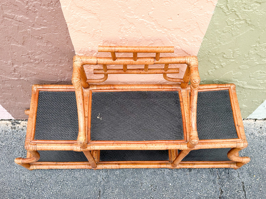 Rattan Pagoda Wall Shelf
