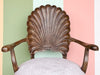 Shell Back Wood Accent Chair