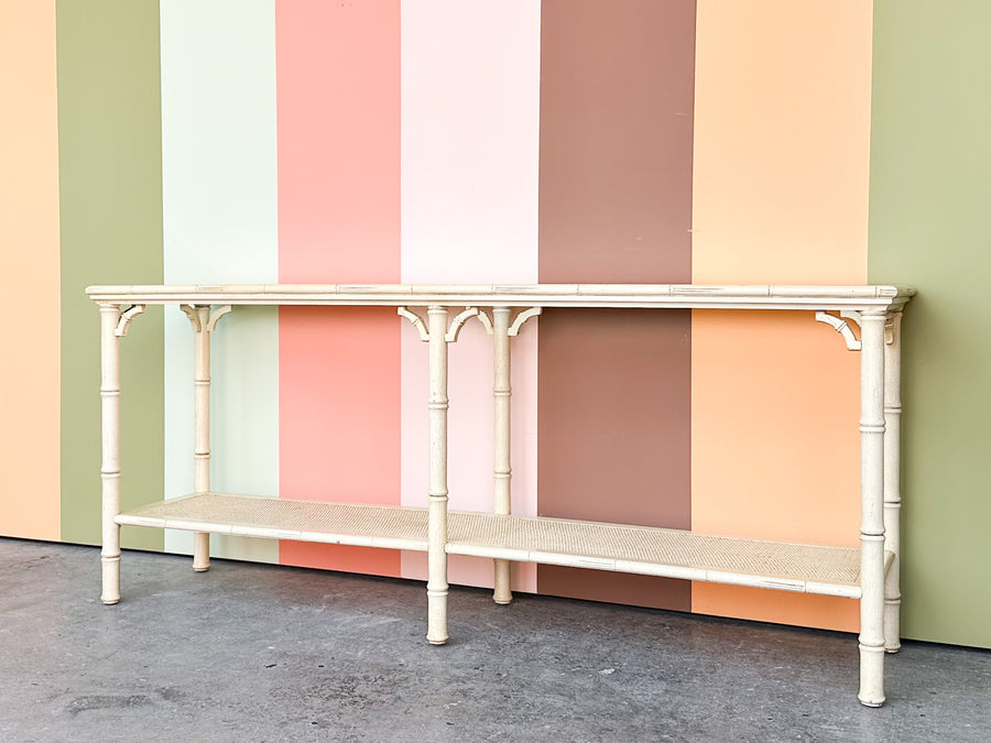 Faux Bamboo Console