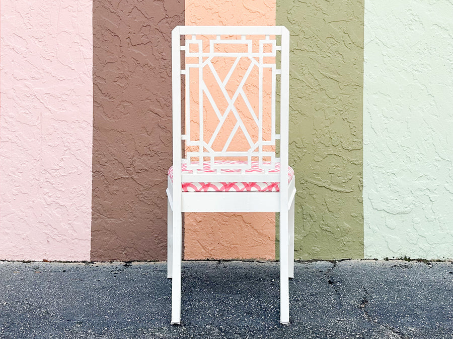 Set of Six Fretwork Dining Chairs