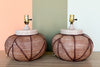 Pair of Island Chic Ceramic Lamps