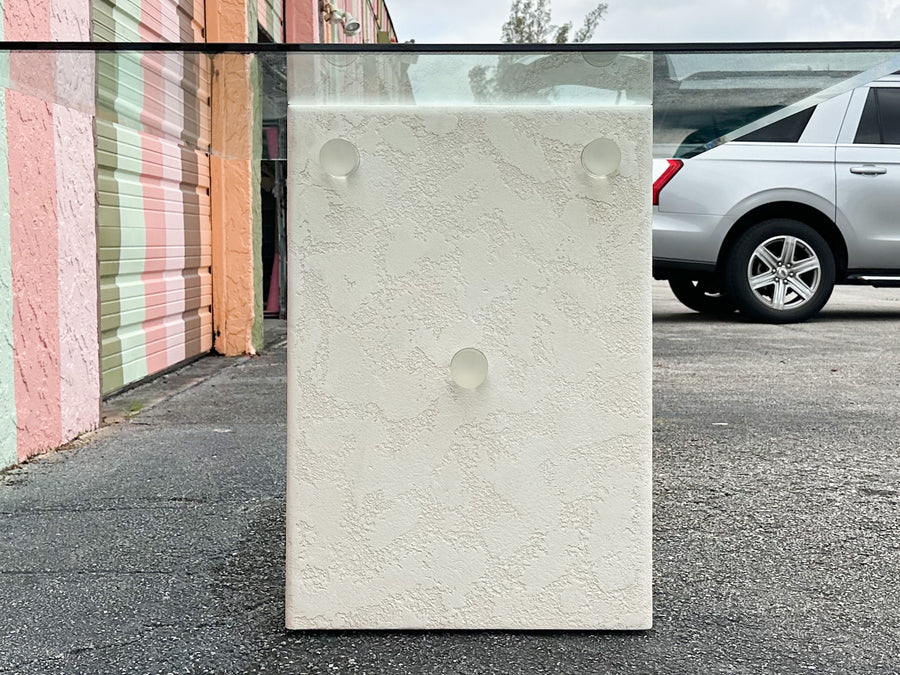 Lucite and Stone Dining Table