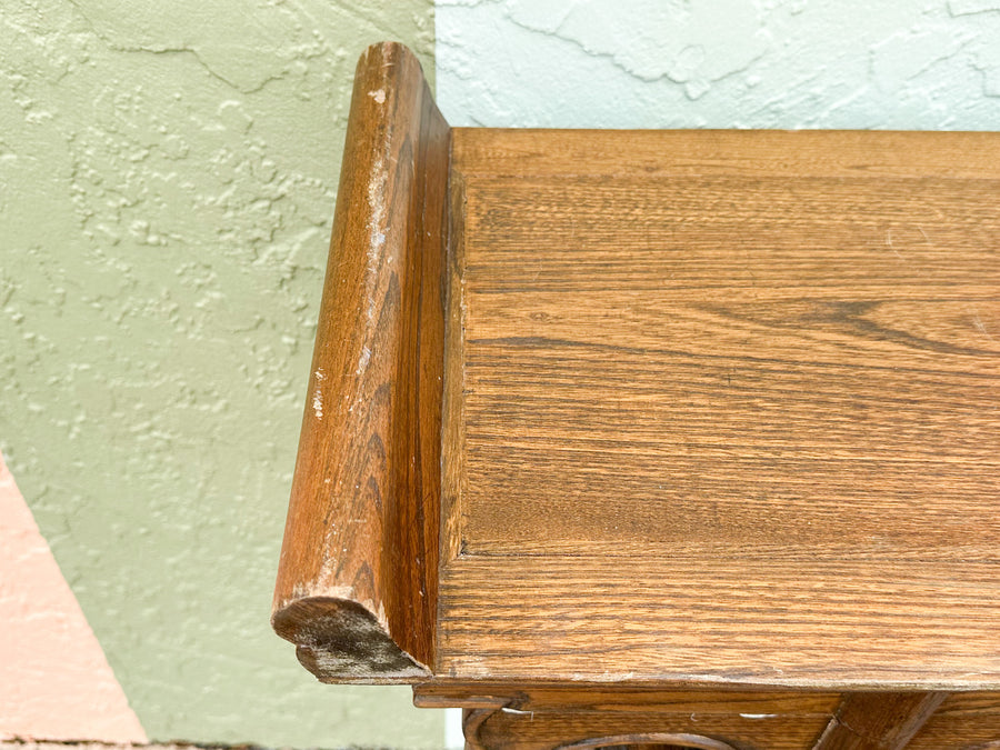 Asian Inspired Wood Alter Table