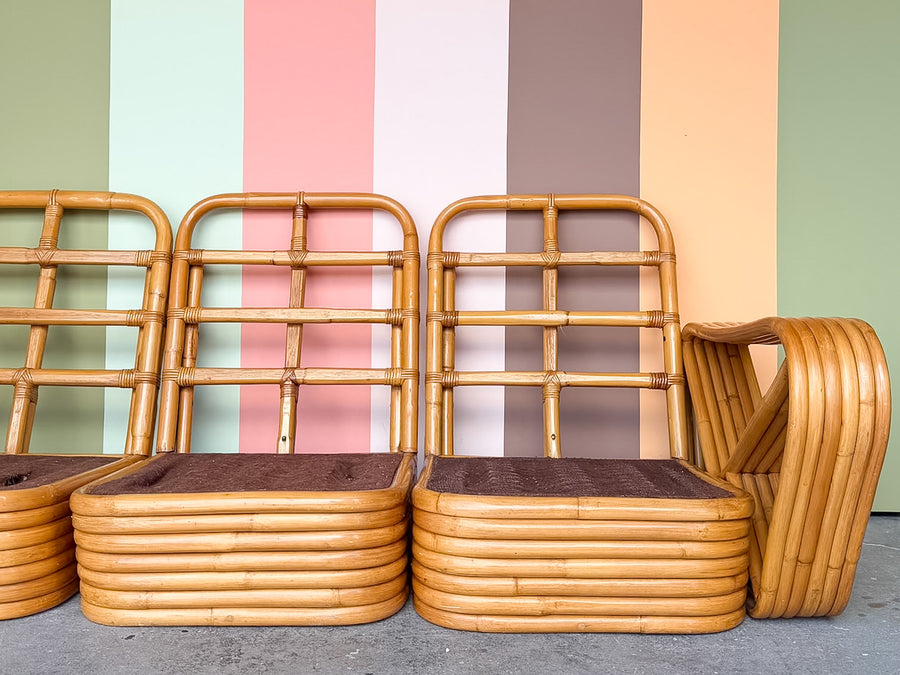 Frankl Style Rattan Pretzel Sofa