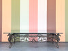 Wrought Iron Seahorse and Tassel Coffee Table