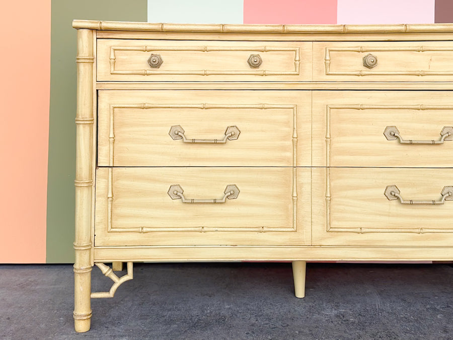 Thomasville Faux Bamboo Double Dresser