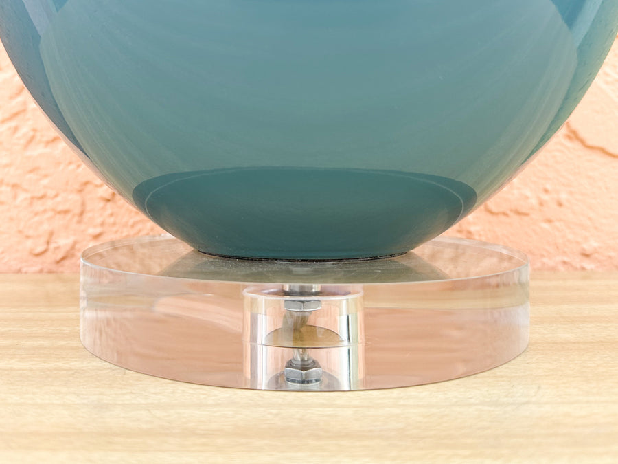 Cornflower Blue and Lucite Lamp