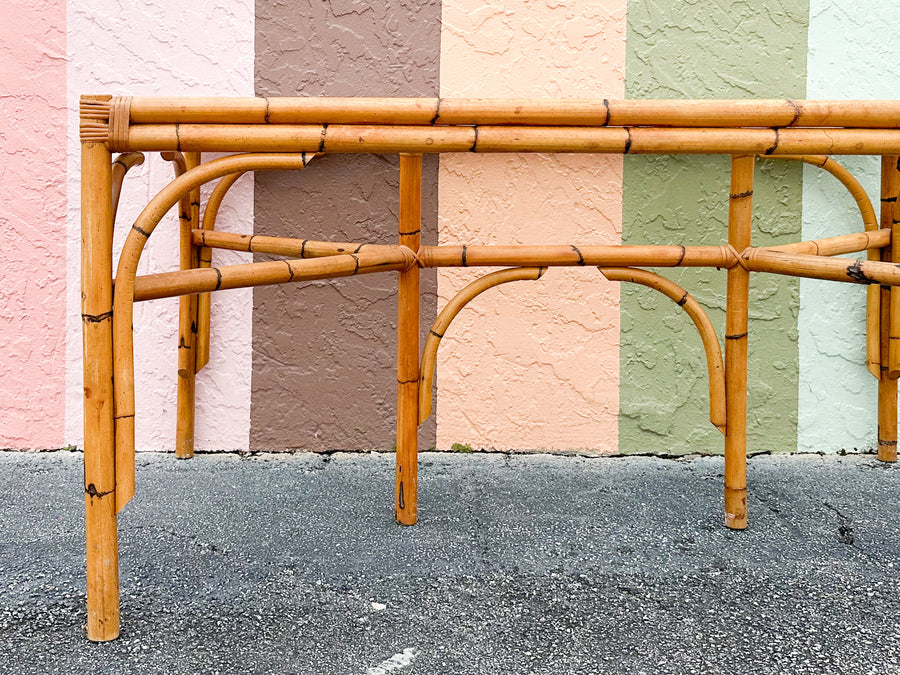 Old Florida Rattan Dining Table