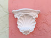 Pair of Petite Plaster Shell Wall Shelves