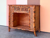 Tortoiseshell Rattan Nightstand
