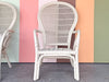 Pair of Whimsical Balloon Back Rattan Chairs