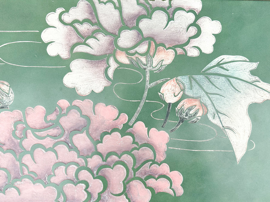 Pink and Green Lacquer Bird Console