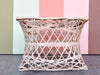 Marbled Pink Webspun Ottoman