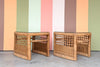 Pair of Rattan Wrapped Side Tables