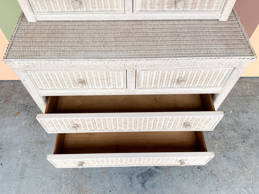Henry Link Wicker Chest with Mirror
