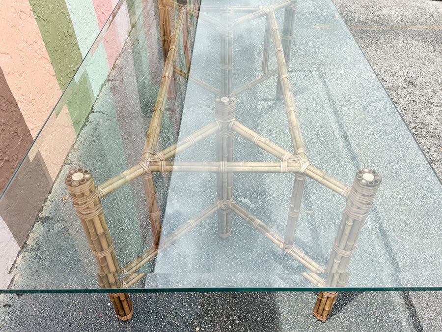McGuire Rattan Dining Table