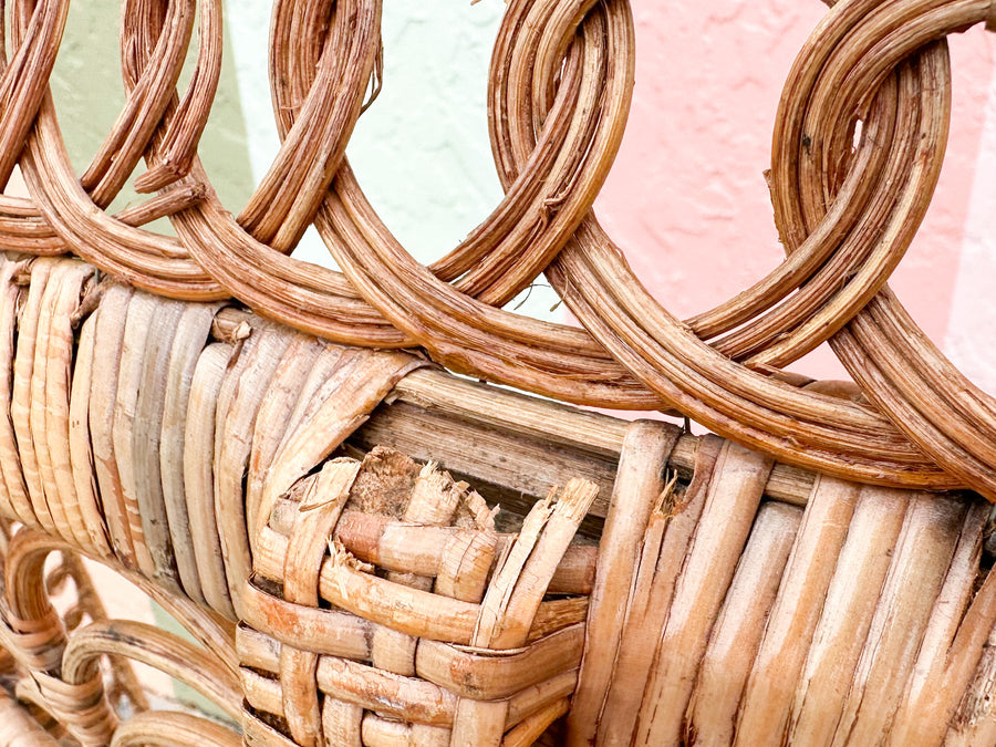 Natural Rattan Fiddlehead Peacock Chair