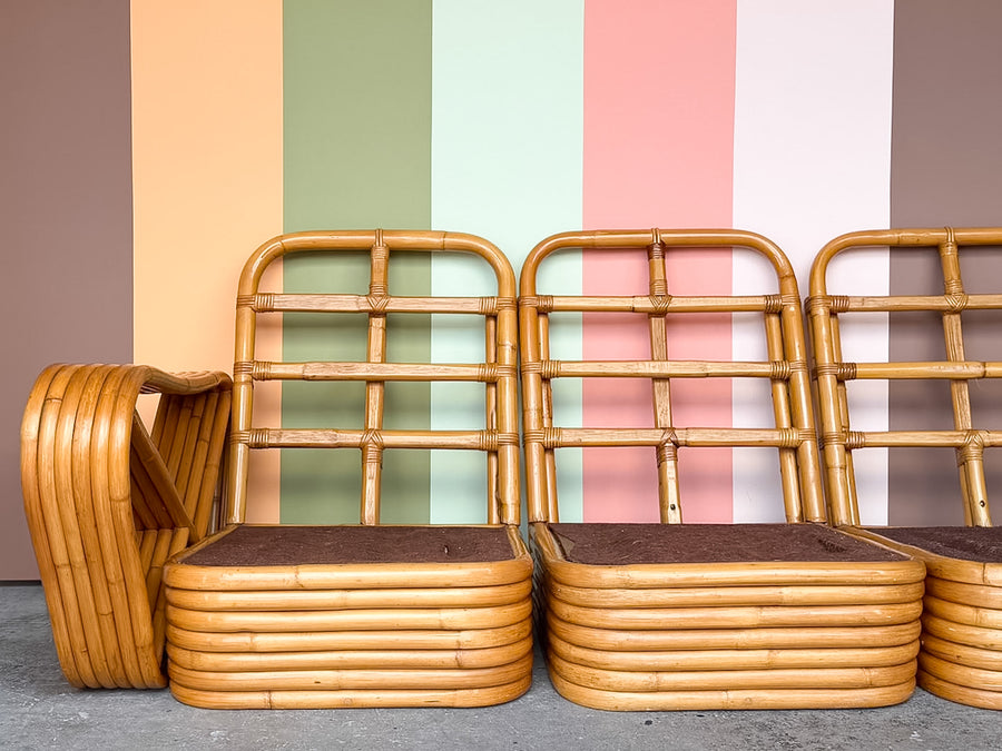 Frankl Style Rattan Pretzel Sofa