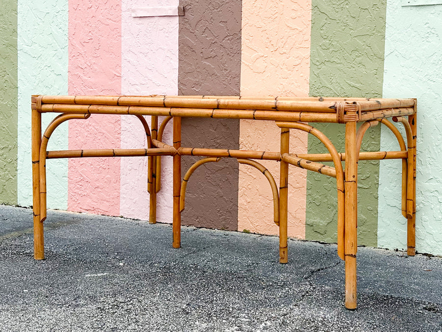 Old Florida Rattan Dining Table