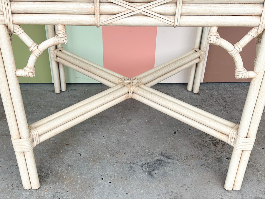 Fretwork Rattan Game Table