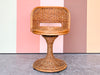 Cute Wicker and Rattan Swivel Vanity Chair