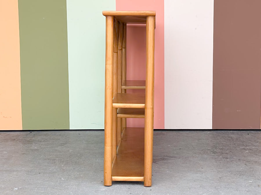 Mirrored Rattan Shelf