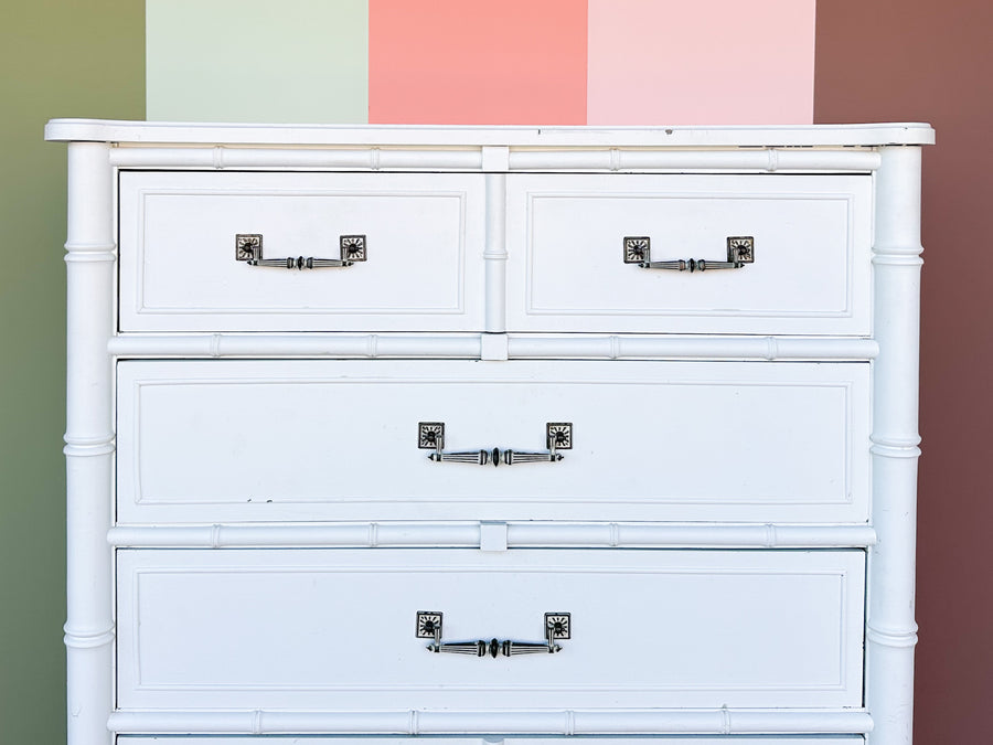 Henry Link Faux Bamboo Tall Chest