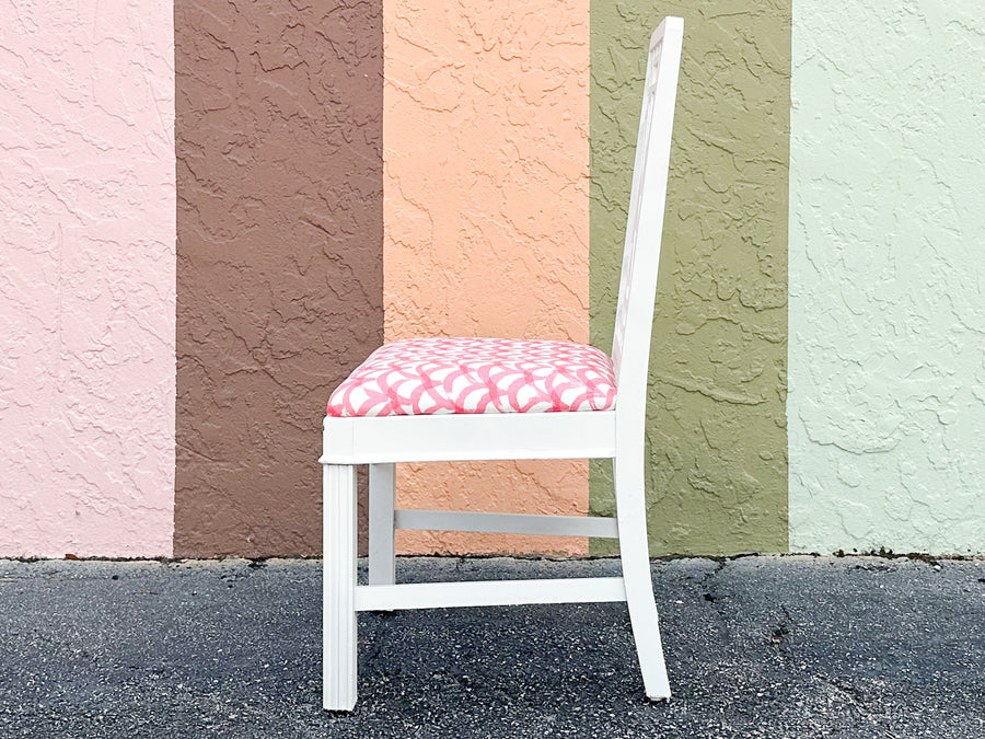Set of Six Fretwork Dining Chairs