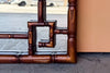 Pair of Tortoiseshell Faux Bamboo Pagoda Mirrors