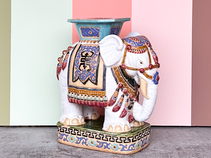 Colorful Elephant Garden Seat