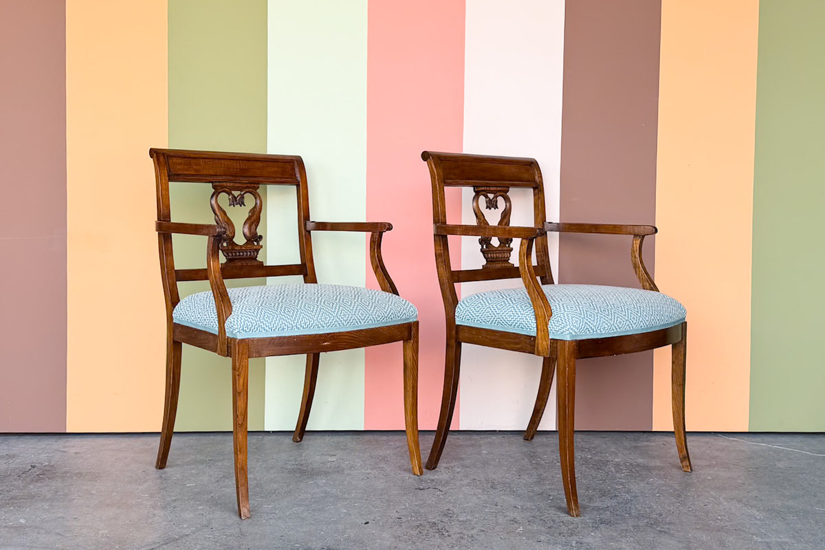 Pair of Handsome Koi Fish Arm Chairs