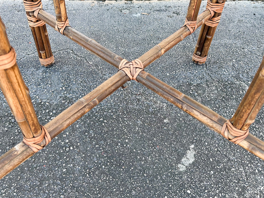 McGuire Style Rattan Dining Table