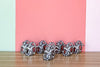 Set of Eight Pewter Monkey Placecard Holders