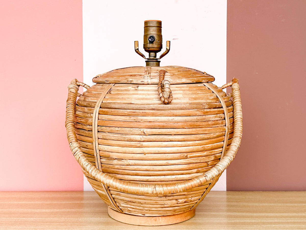 Pencil Reed Rattan Lamp