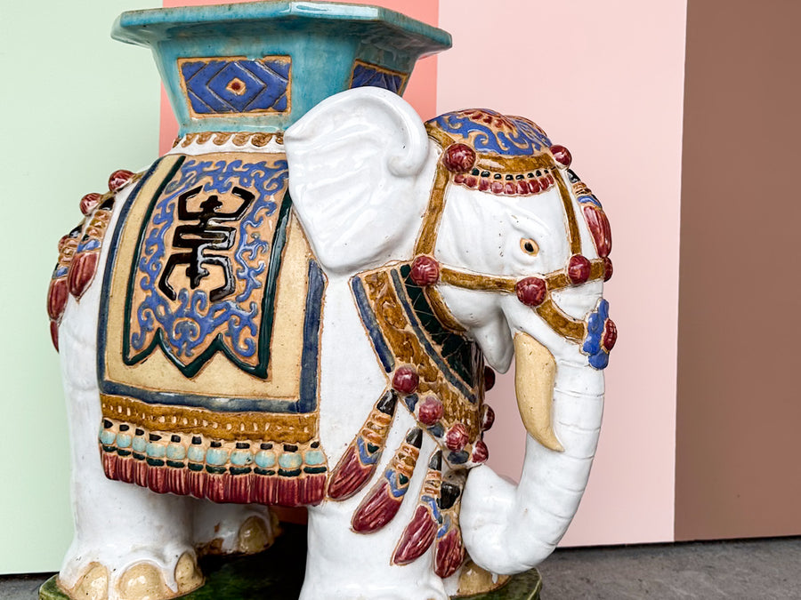 Colorful Elephant Garden Seat