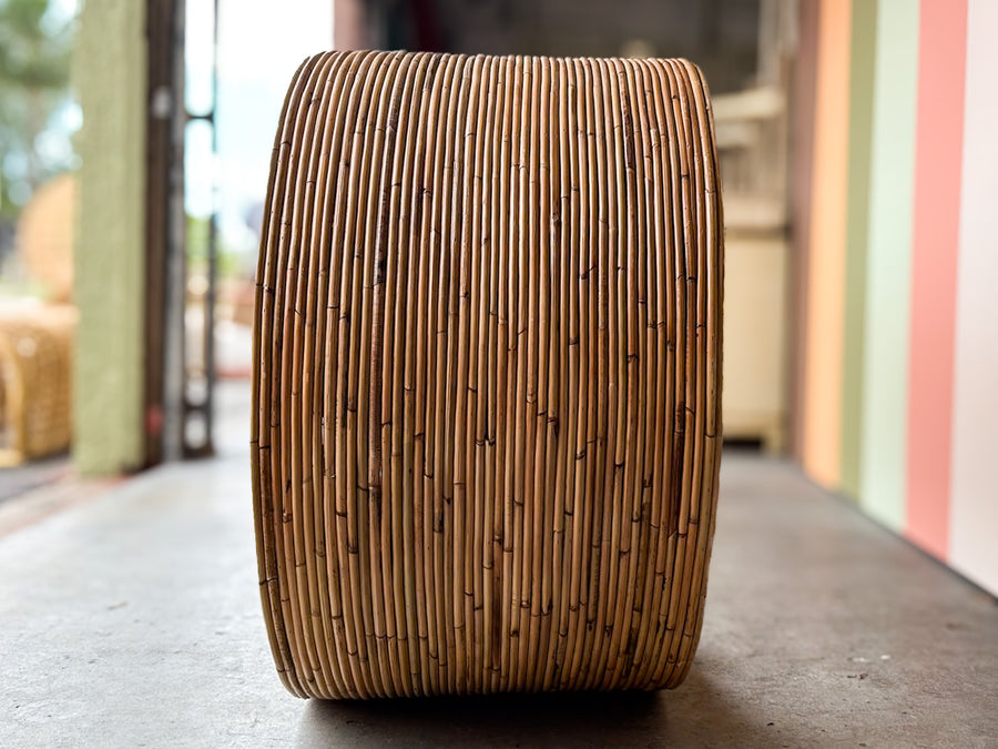 Pencil Reed Rattan Scroll Console
