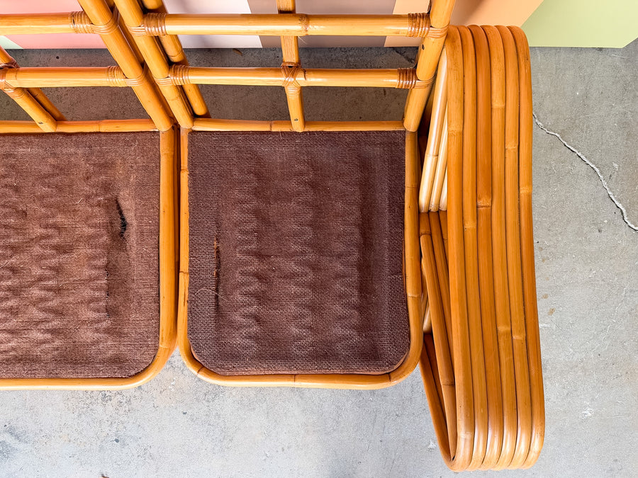 Frankl Style Rattan Pretzel Sofa