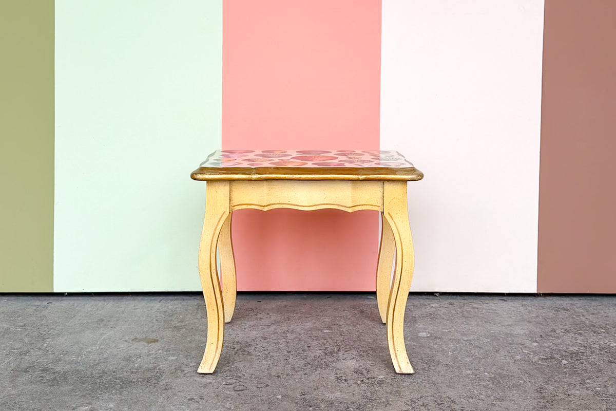 Gold Regency Decoupage Telephone Bench