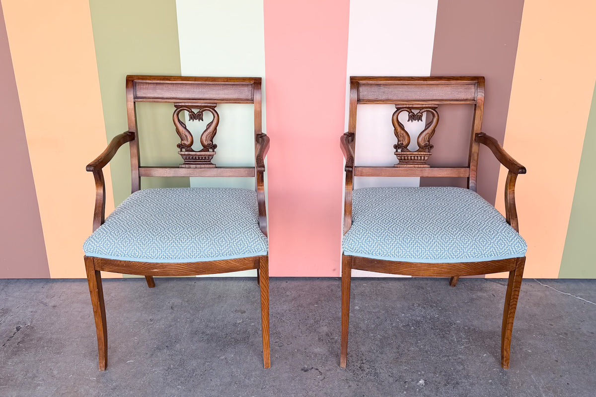 Pair of Handsome Koi Fish Arm Chairs