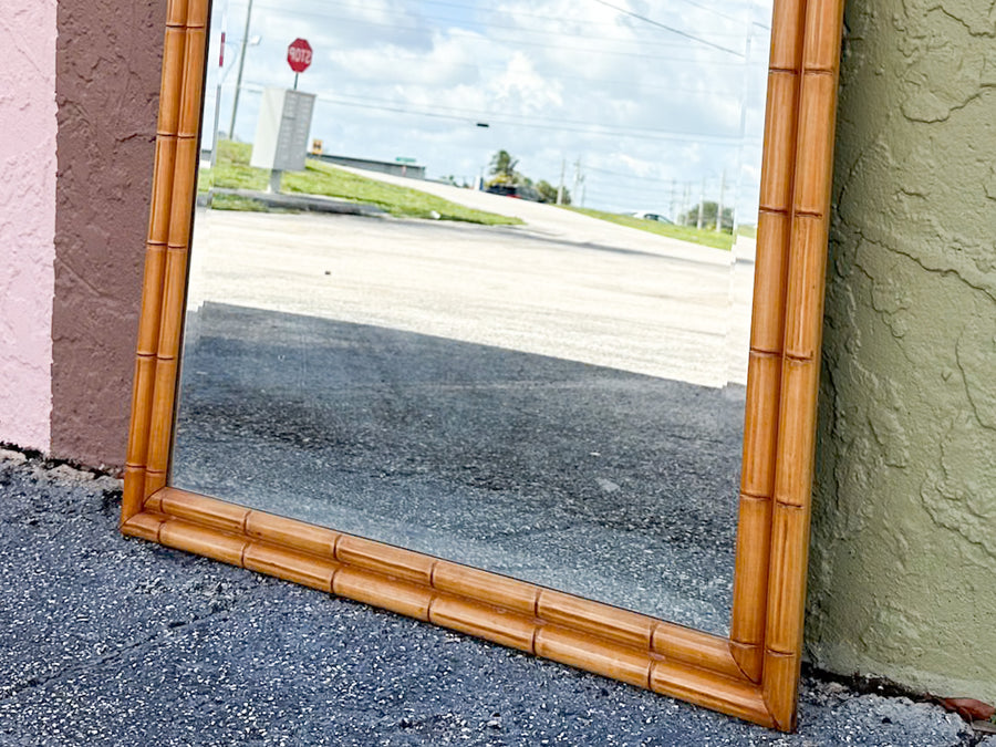 Simple Chic Faux Bamboo Mirror