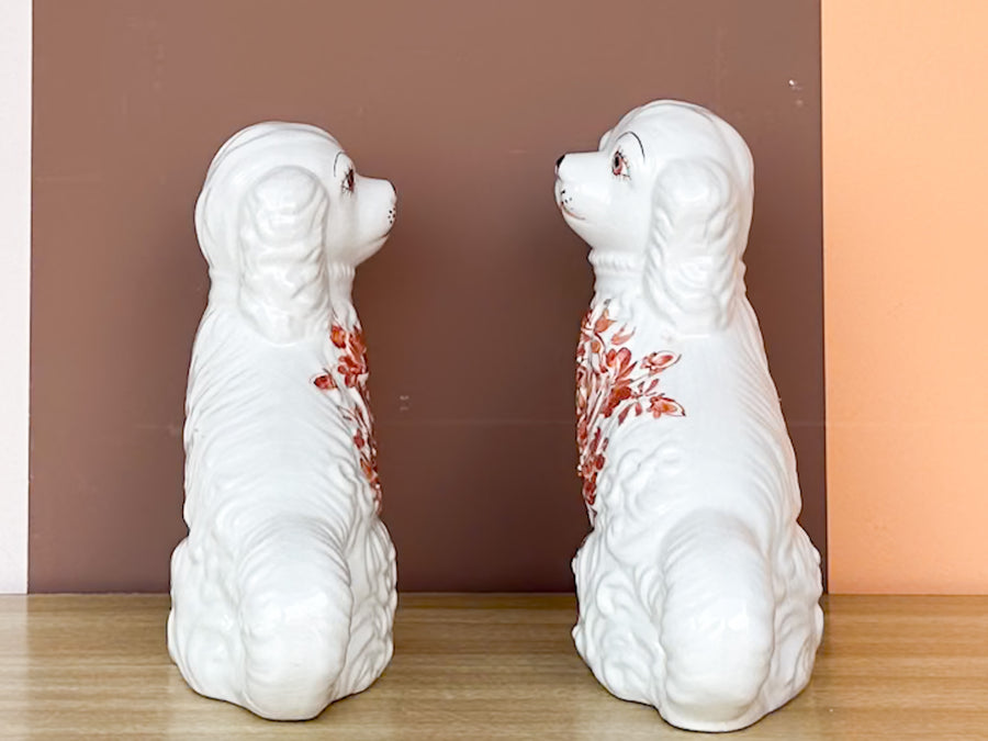 Italian Floral Staffordshire Dogs