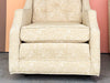 Pair of Butter Yellow Upholstered Chairs on Castors