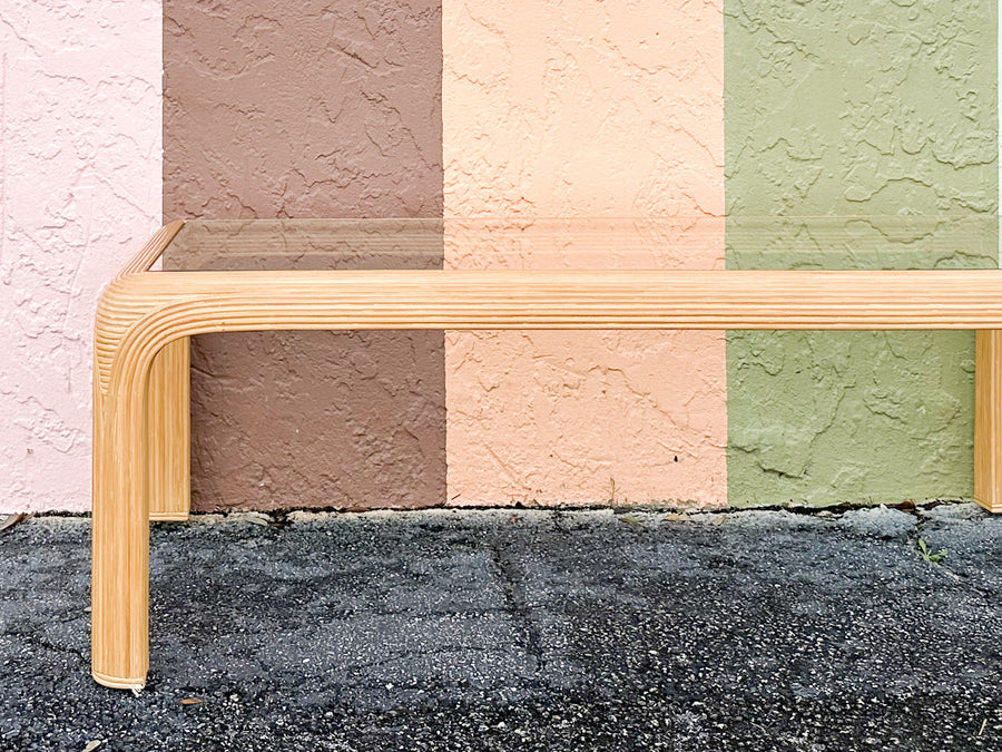 Pencil Reed Rattan Coffee Table