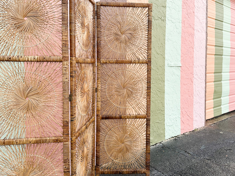 Rattan Medallion Screen