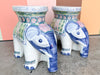 Pair of Whimsical Elephant Garden Seats