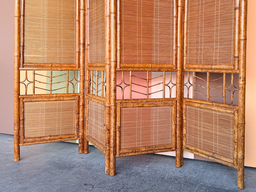 Four Panel Brighton Style Bamboo Screen