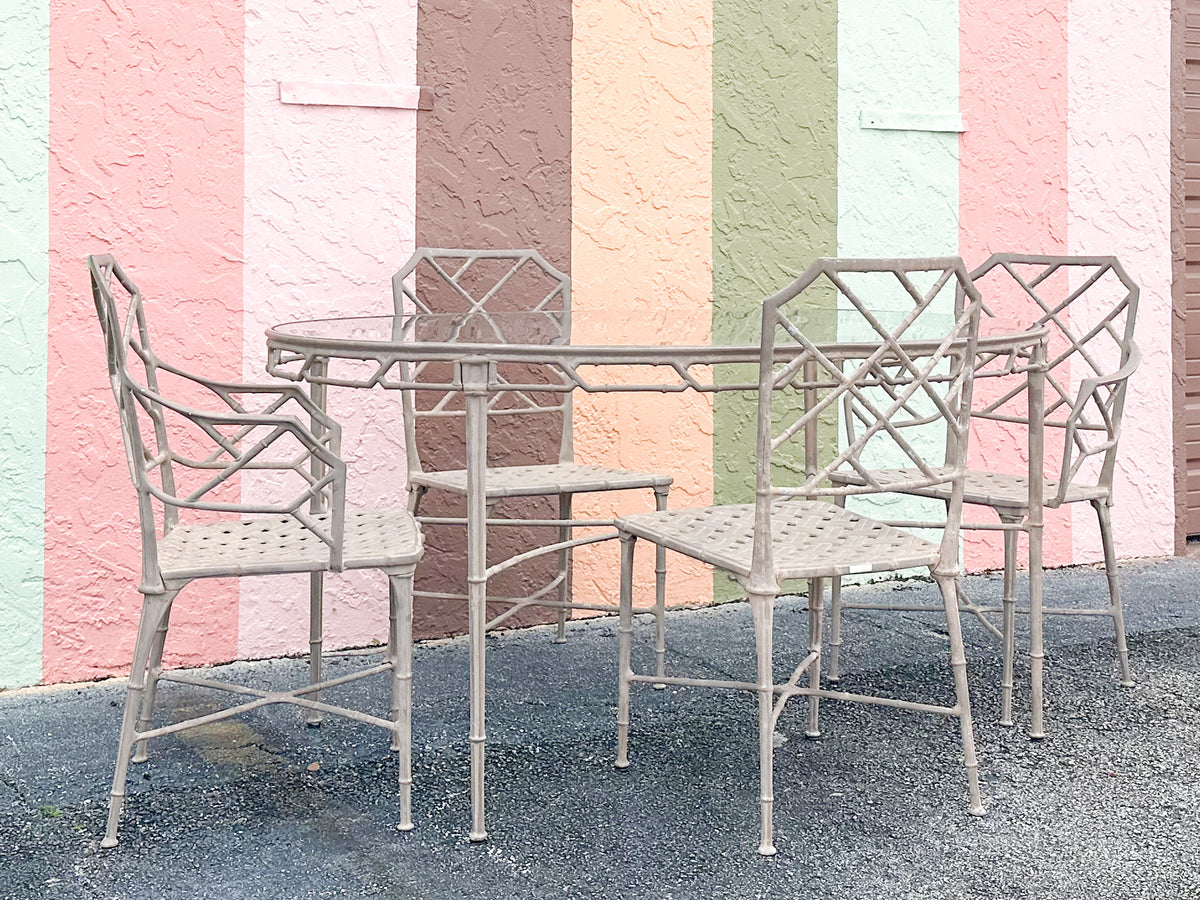 Brown Jordan Calcutta Faux Bamboo Outdoor Dining Set