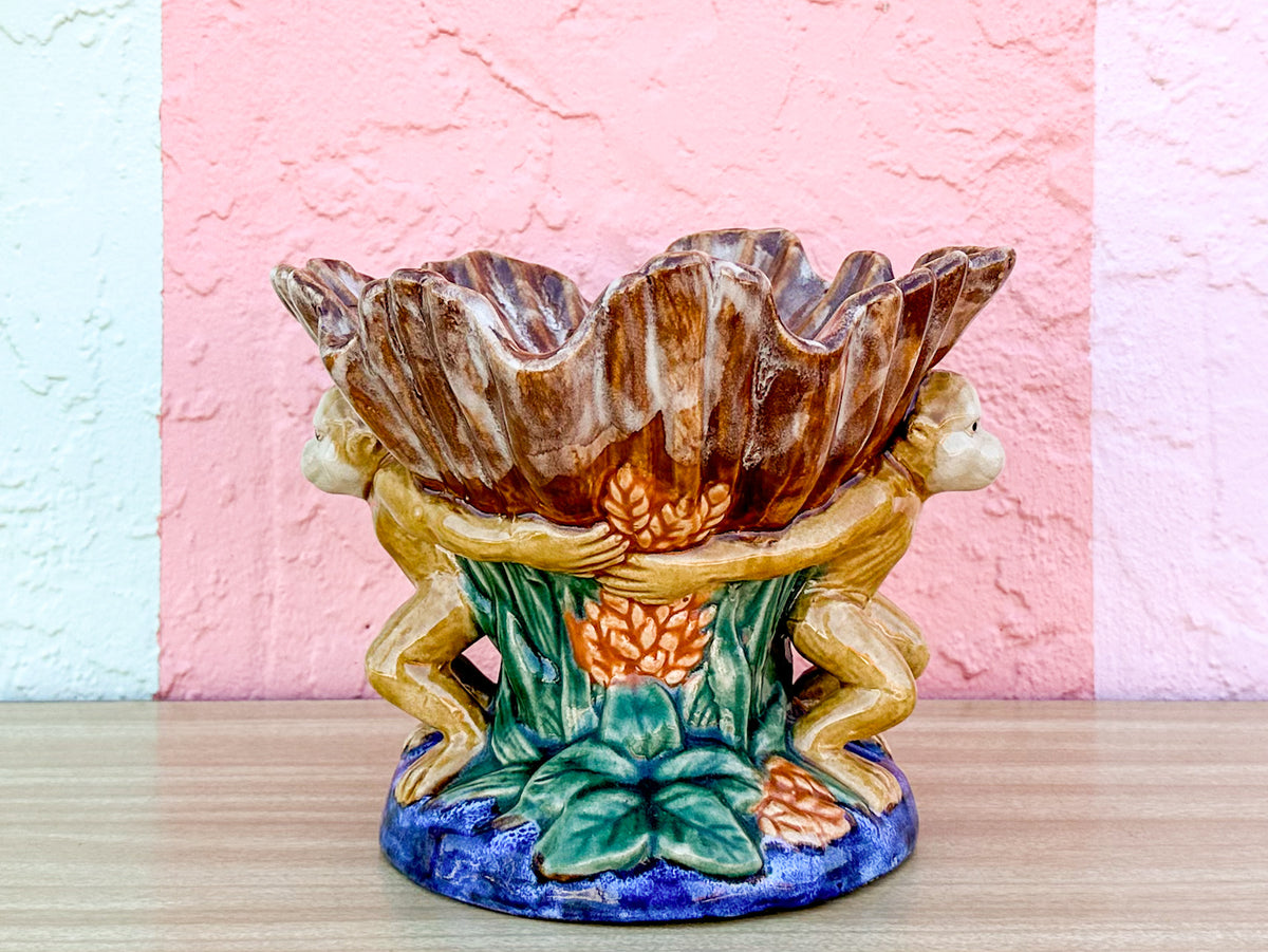 Three Monkeys Ceramic Bowl